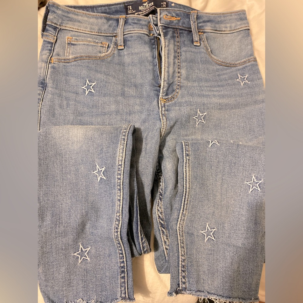 Star embroidered jeans